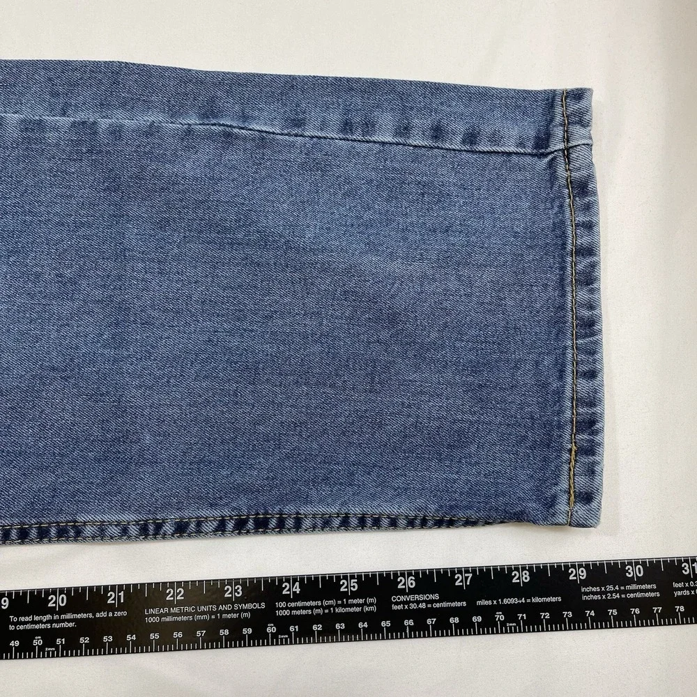 Levi's 505 Jeans Men 38x30 Blue Straight Leg Med Wash Regular Fit Denim American